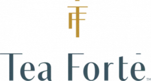 Elegant Tea Forté logo featuring luxurious tea accessories and stylish design.
